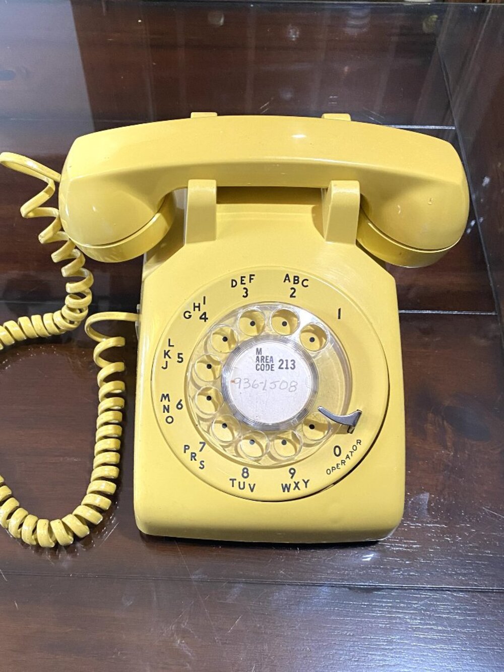 Vintage Western Electric Bell System Model 500 Yellow Rotary Telephone